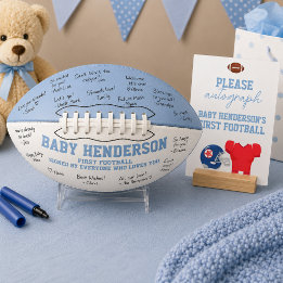 Please Autograph Football Baby Shower Holder