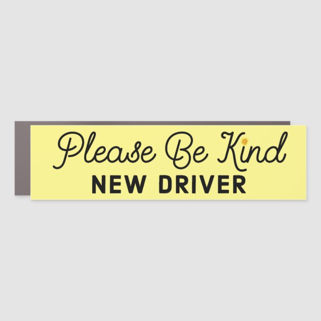 Please Be Kind New Student Driver Bumper Car Magne Car Magnet (Front)