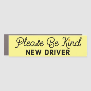 Please Be Kind New Student Driver Bumper Car Magne Magnet