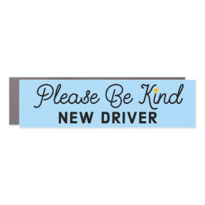 Please Be Kind New Student Driver Bumper Car Magne Magnet