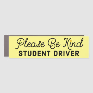 Please Be Kind New Student Driver Bumper Car Magnet