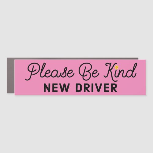 Please Be Kind New Student Driver Bumper Car Magnet