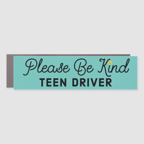 Please Be Kind Teen Driver Bumper Car Magnet