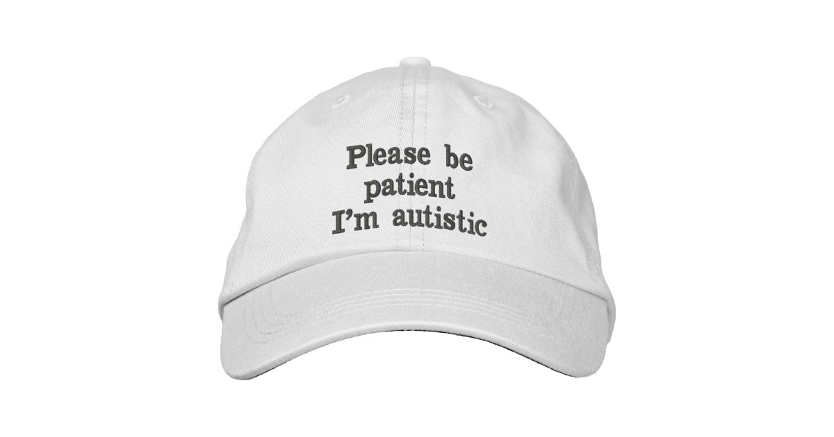 Blue please be patient I have autism hat. Trucker Hat