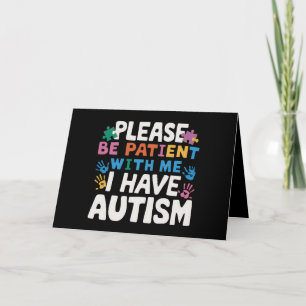 Please Be Patient I Have Autism Awareness Letterpress Thank You Card
