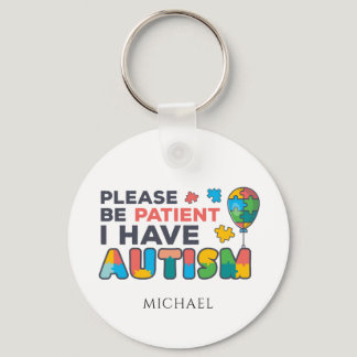 Please Be Patient I Have Autism Multicolor Puzzles Keychain