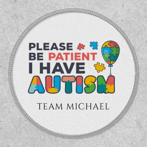 Please Be Patient I Have Autism Multicolor Puzzles Patch