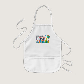 Please Be Patient I Have Autism Puzzles Balloon Kids' Apron