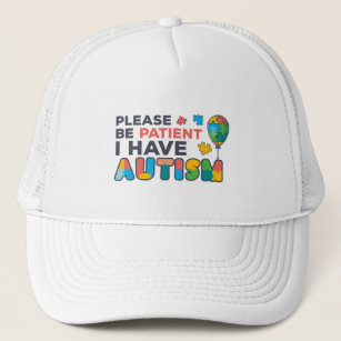 Please Be Patient I Have Autism Puzzles Trucker Hat