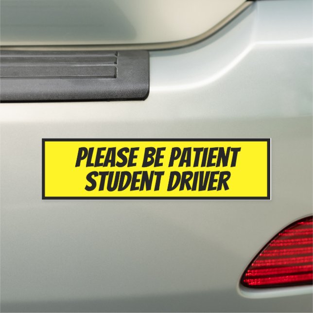 Please Be Patient Student Driver Driving School Car Magnet (In Situ)