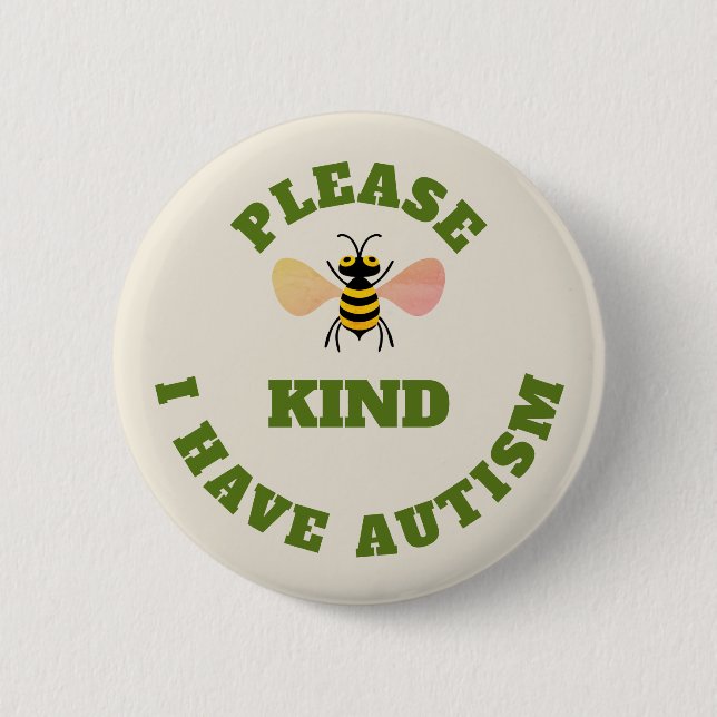 Please bee kind button (Front)