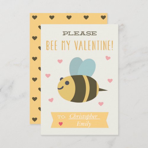 Please Bee My Valentine Card