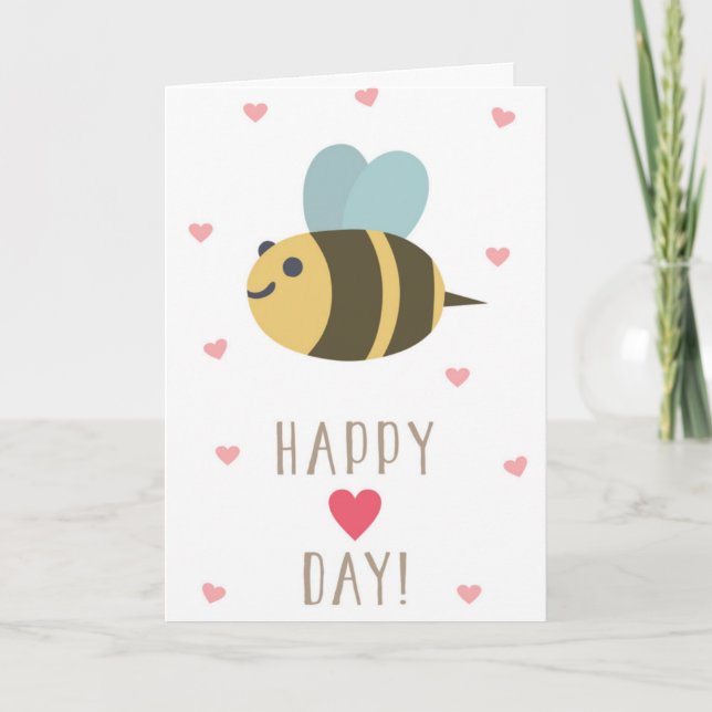 Please Bee My Valentine Greeting Card (Front)