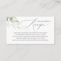 Please Bring a Recipe Greenery Bridal Shower