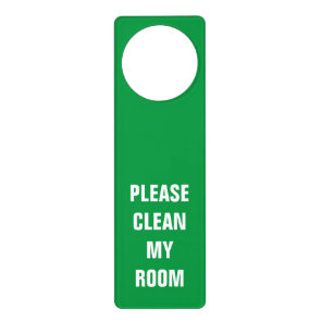 Please clean my room hotel room sign door hanger