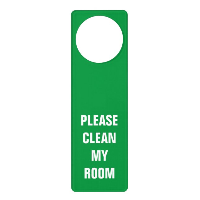 Please clean my room hotel room sign door hanger (Front)