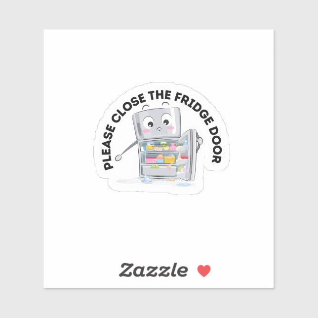 Please close the fridge door  sticker (Sheet)