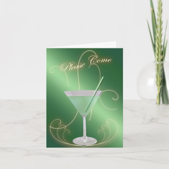 Please Come Cocktail Party Invitation (Front)