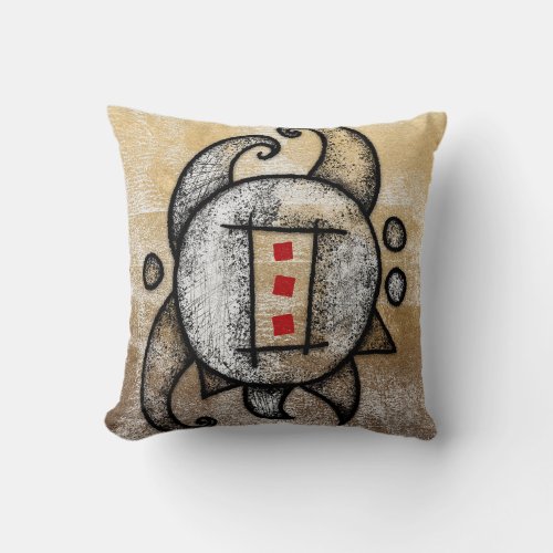 Please Come In Abstract Throw Pillow