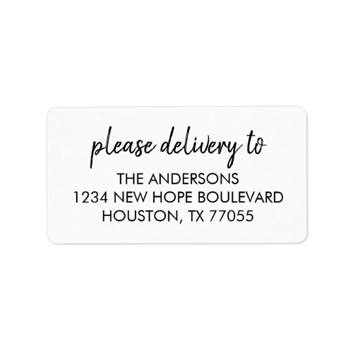 Please Deliver To Address Labels