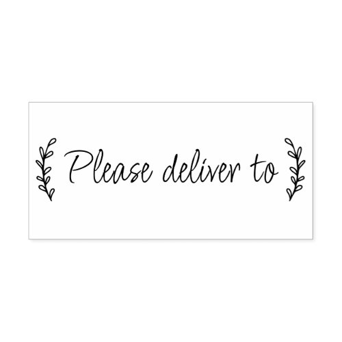 Please deliver to calligraphy rubber stamp