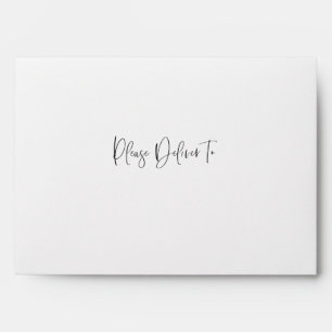Please Deliver To Simple Calligraphy Envelope