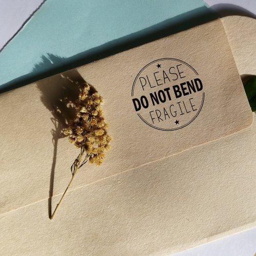 Please Do not Bend Fragile Packaging  Rubber Stamp