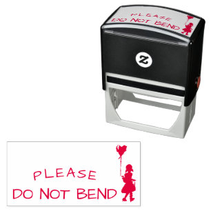 please DO NOT BEND girl with heart balloon Self-inking Stamp