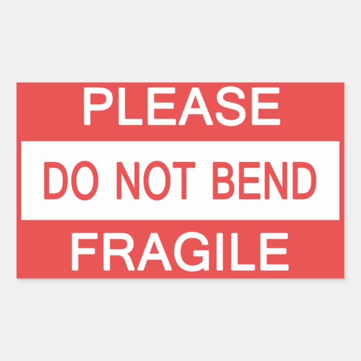 Please Do Not Bend Sticker Zazzle Com