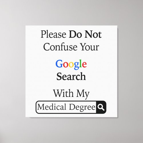 Please do not confuse your google search canvas print