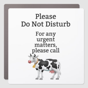 Please Do Not Disturb Car Magnet