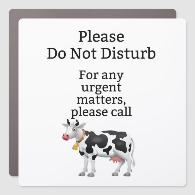 Please Do Not Disturb Car Magnet (Front)