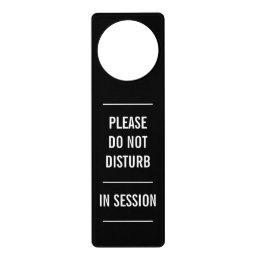 Please do not disturb in session custom text black door hanger