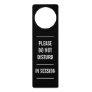 Please do not disturb in session custom text black door hanger
