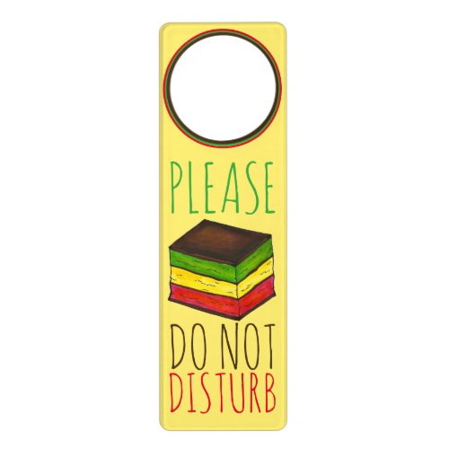 Please Do Not Disturb Italian Rainbow Cookie Door Hanger