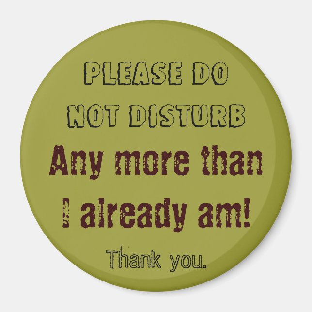 Please do not disturb magnet (Front)