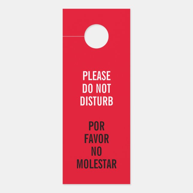 Please do not disturb or clean my room reversible  door hanger (Front)