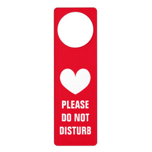 Please Do not disturb red heart icon Door Hanger
