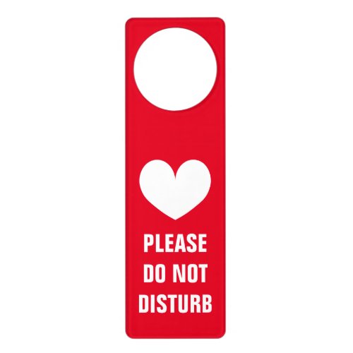 Please Do not disturb red heart icon Door Hanger