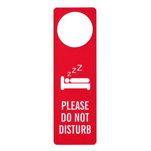Please do not disturb Sleeping bed symbol hotel Door Hanger