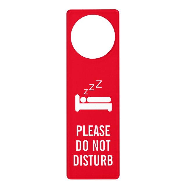 Please do not disturb Sleeping bed symbol hotel Door Hanger (Front)