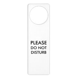 Please Do Not Disturb white and black minimalist Door Hanger