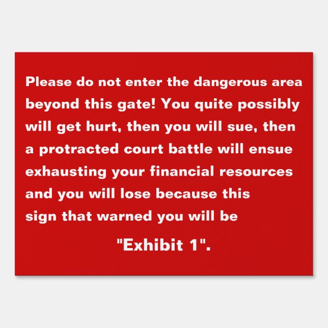 Please Do Not Enter Warning Yard Sign Medium Size (Front)