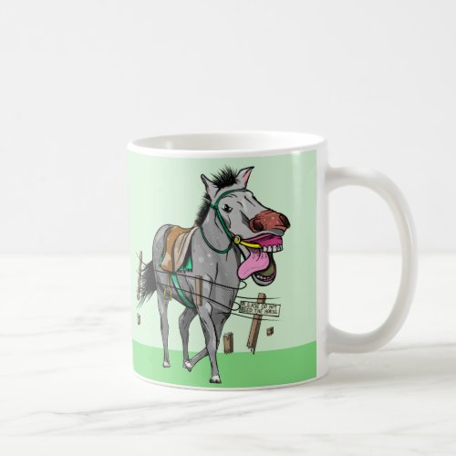 Please do not feed the horse coffee mug