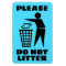 Please Do Not Litter Black and Blue Customized