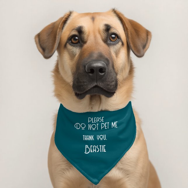 PLEASE DO NOT PET ME BANDANA COLLAR (Dog 2)