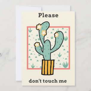Please Do Not Touch Cactus Save The Date