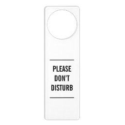 Please don’t disturb custom text modern white door hanger