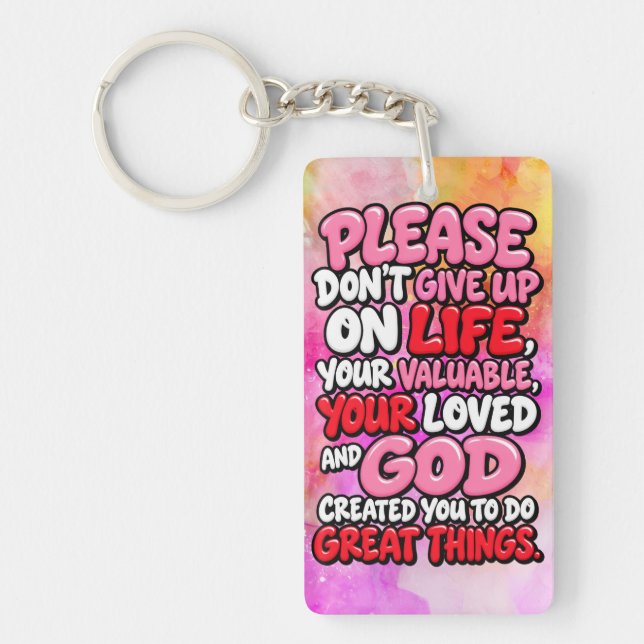 Please don’t give up keychain (Front)