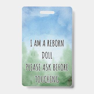 Please Don’t Touch Reborn Doll Car Seat Tag Badge